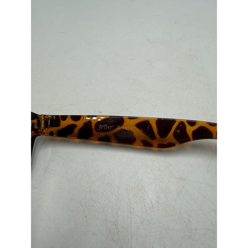 Betsey Johnson Leopard Print Reading Glasses Frames Brown Black +2.50 Strength - Picture 6 of 7